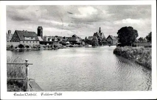 Ak Emden in Ostfriesland, Blick vom Faldern Delft