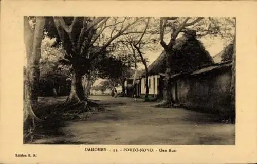 Ak Porto Novo Dahomey Benin, Straßenansicht