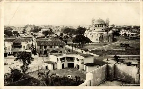 Ak Dakar Senegal, Stadtansicht, Cathédrale du Souvenir Africain, historische Architektur