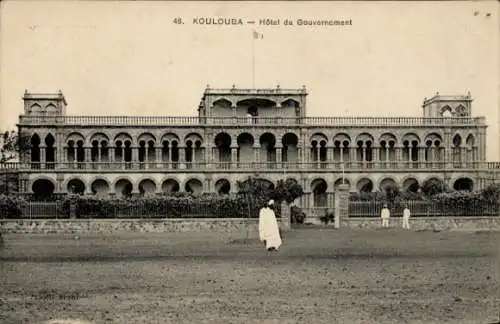 Ak Koulouba Ouagadougou Burkina Faso, Hôtel du Gouvernement, historische Architektur, großfläc...