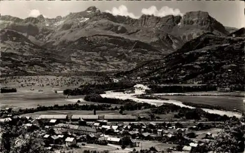 Ak Le Fayet des Bains Haute Savoie, der Arve und das Aravis Massiv