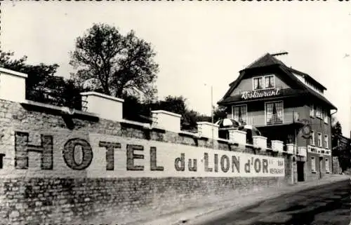 Ak Langres Haute Marne, Hotel du Lion d'Or, Restaurant, Bar, Straße