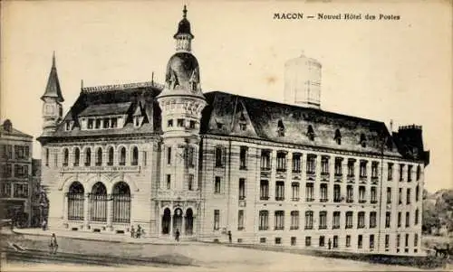 Ak Mâcon Saône-et-Loire, Nouvel Hôtel des Postes, historische Architektur, alte Postkarte