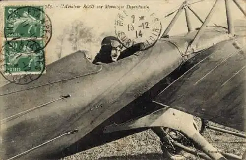 CPA Aviateur Rost sur Monocoque Deperdussin, Flugzeug