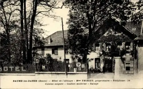 Ak Baume les Dames Doubs, Hotel de l'Abbay