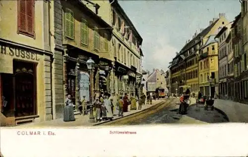 Ak Colmar Kolmar Elsass Haut Rhin, Schlüsselstraße