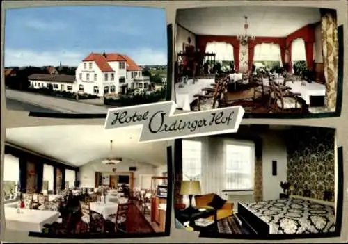 Ak Nordseebad Sankt Peter Ording, Hotel Ordinger Hof, Gastraum, Zimmer, Speisesaal