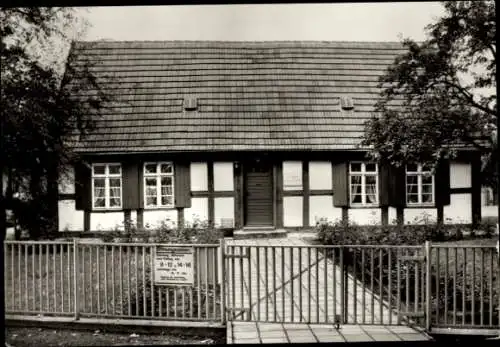 Ak Angermünde in der Uckermark, Ehm-Welk-Gedenkstätte, 132  Außenansicht, echt Foto