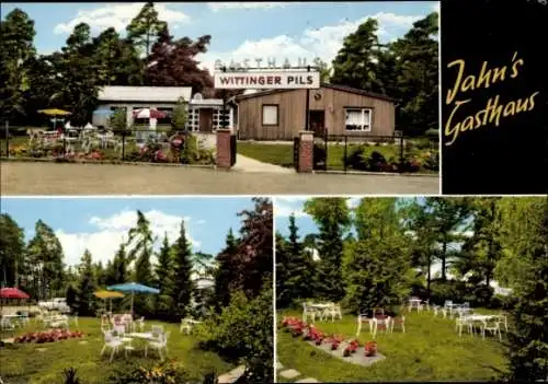 Ak Ovelgönne Hambühren in Niedersachsen, Jahn's Gasthaus, Sommergarten