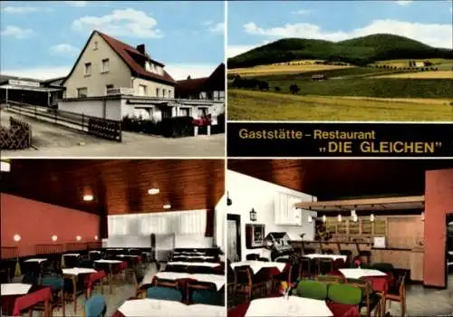 Ak Gelliehausen Gleichen in Niedersachsen, Gasthof Die Gleichen, Bergansicht