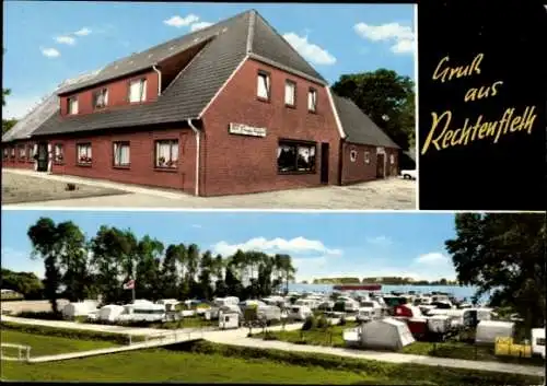 Ak Rechtenfleth Hagen im Bremischen in Niedersachsen, Camping, Gaststätte