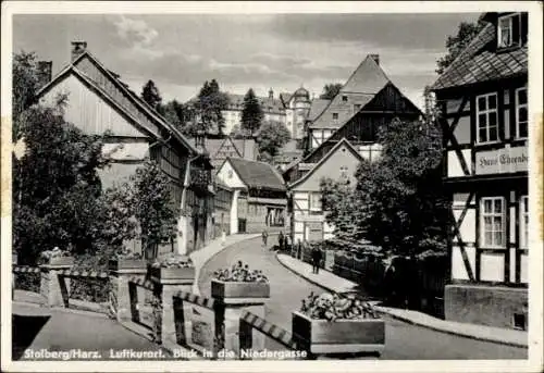 Ak Stolberg im Harz, Niedergasse