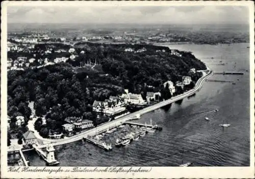 Ak Düsternbrook Kiel, Hindenburgufer, Disternbrook, Luftaufnahme, Hafen, Landschaft