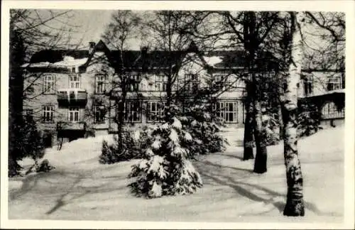 Ak Oberhof im Thüringer Wald, Erholungsheim Thüringer Volk, Hotel, Winter