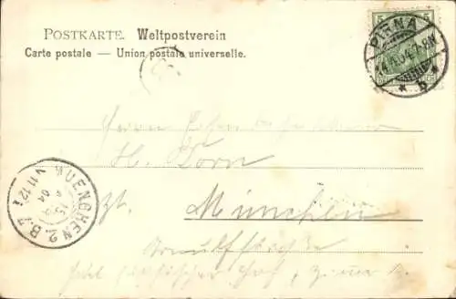 Ak Posta Pirna in Sachsen, Elbpartie, Schloß Sonnenstein