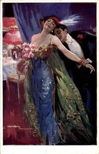 Künstler Ak Tanzpaar, Liebespaar
