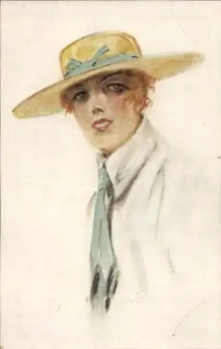 Künstler Ak Frauenbildnis, Portrait