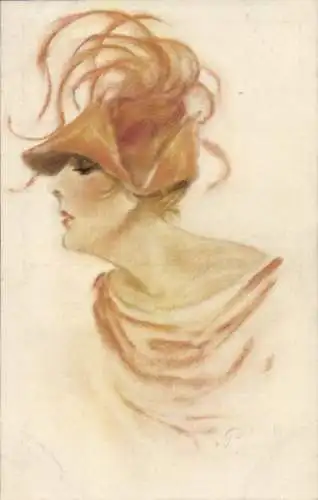 Künstler Ak Frauenbildnis, Portrait
