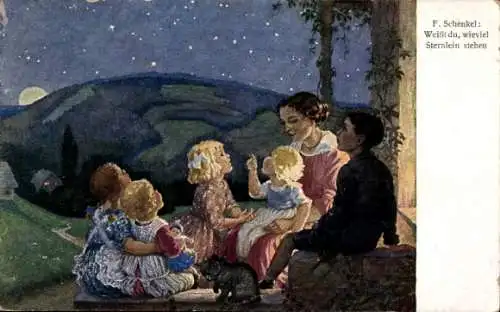 Künstler Ak Schenkel, Franziska, Weißt du, wieviel Sternlein stehen