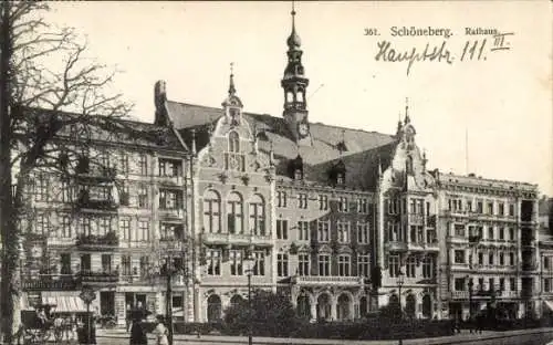 Ak Berlin Schöneberg, Rathaus, Hauptstraße