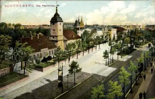 Ak Berlin Schöneberg, Alte Pfarrkirche