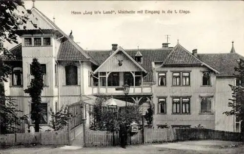 Ak Bad Harzburg am Harz, Haus Lug in's Land, Waldseite, Eingang 1. Etage