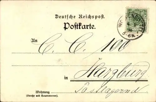 Vorläufer Litho Wolfenbüttel, Hotel Kronprinz, Bibliothek, Hauptkirche, Garnisonskirche, Schloss