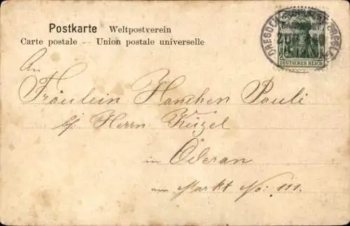 Ak Demitz Thumitz in Sachsen, Scenery with houses, hills in the background, greeting from Demitz