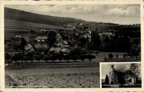 Ak Kunratice u Cvikova Kunnersdorf b. Zwickau in Böhmen Reg. Reichenberg, Landschaft, Dorfansicht