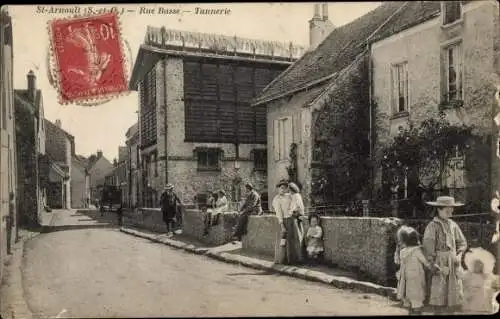 Ak Saint Arnoult en Yvelines, Rue Basse, Tannerie