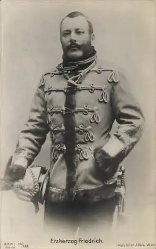 Ak Erzherzog Friedrich, Standportrait, Uniform