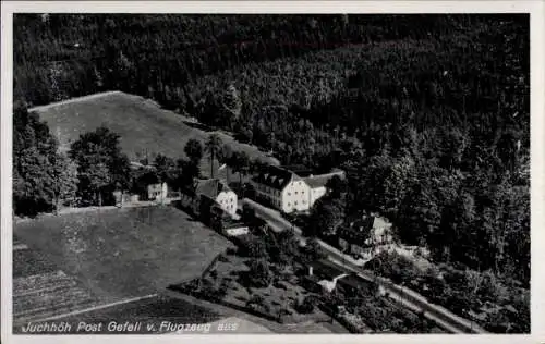 Ak Juchhöh Tirpersdorf im Vogtland, Luftaufnahme