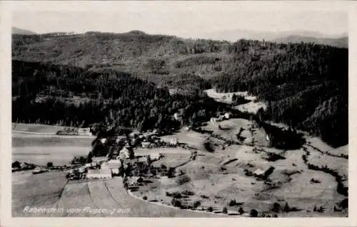 Ak Rabenstein Chemnitz in Sachsen, Luftaufnahme von  bewaldete Hügel, Landschaft, Gebäude