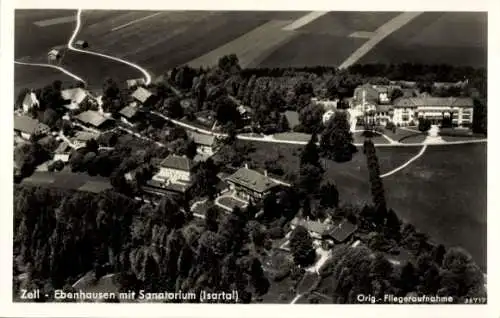 Ak Zell Ebenhausen Schäftlarn in Oberbayern, Fliegeraufnahme