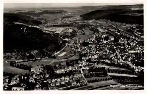 Ak Nagold im Schwarzwald, Fliegeraufnahme