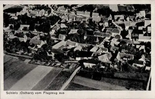 Ak Schielo Harzgerode am Harz, Fliegeraufnahme