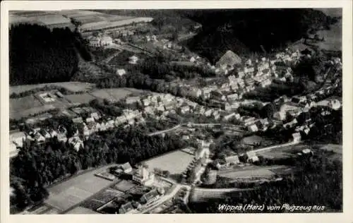 Ak Wippra Sangerhausen am Harz, Fliegeraufnahme