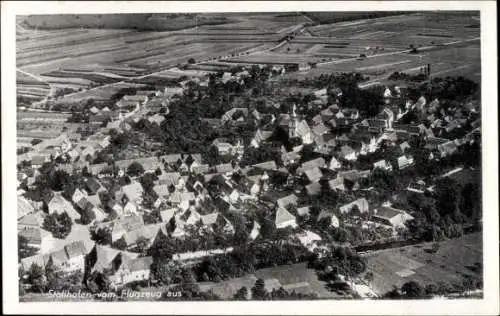 Ak Stollhofen Rheinmünster am Rhein, Fliegeraufnahme