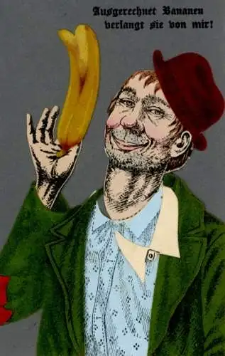 Ak Ausgerechnet Bananen verlangt sie von mir, Humor