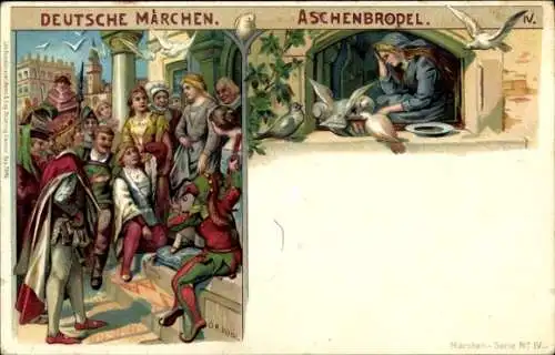 Litho Deutsche Märchen, Aschenbrödel