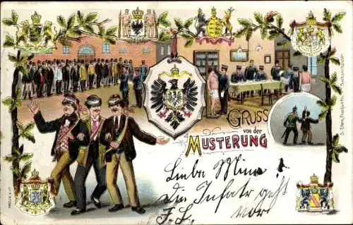 Wappen Litho Musterung, Kaiserreich