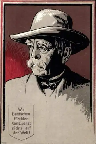 Künstler Ak Kühn, R., Fürst Otto von Bismarck, Portrait