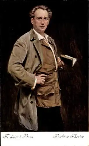 Ak Schauspieler Ferdinand Bonn, Portrait, Buch, Berliner Theater