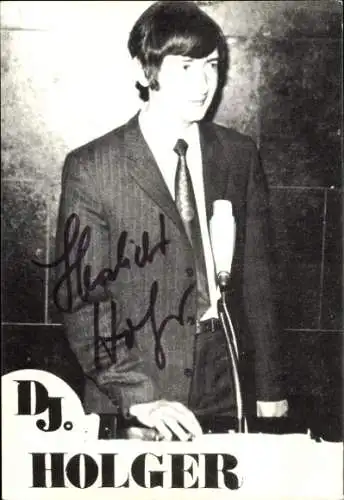 Ak DJ Holger, Portrait, Autogramm