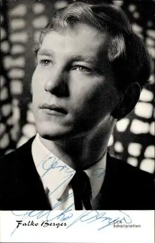 Ak Sänger Falko Berger, Portrait, Autogramm