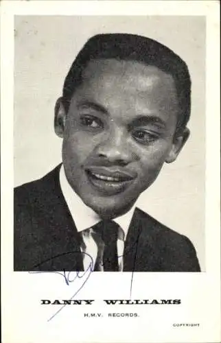 Ak Sänger Danny Williams, Portrait, Autogramm