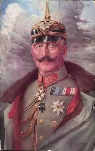 Künstler Ak Kaiser Wilhelm II, Portrait