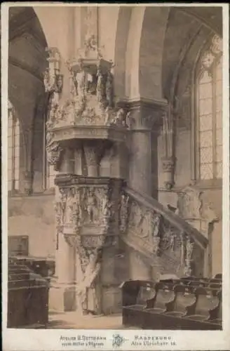 Kabinett Foto Magdeburg an der Elbe, Kanzel im Dom