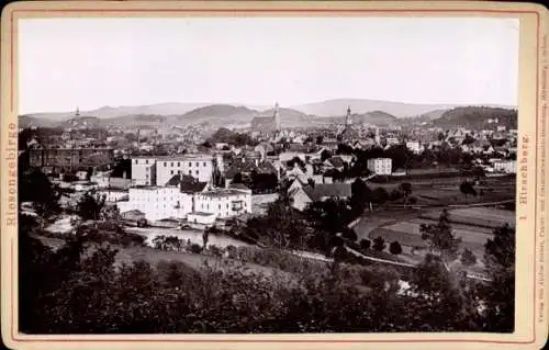 Kabinett Foto Jelenia Góra Hirschberg Riesengebirge Schlesien, Gesamtansicht