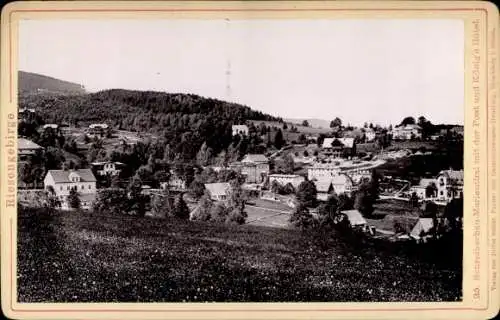 Kabinett Foto Szklarska Poręba Schreiberhau Riesengebirge Schlesien, Marienthal, Post, Königs Hotel